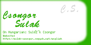 csongor sulak business card